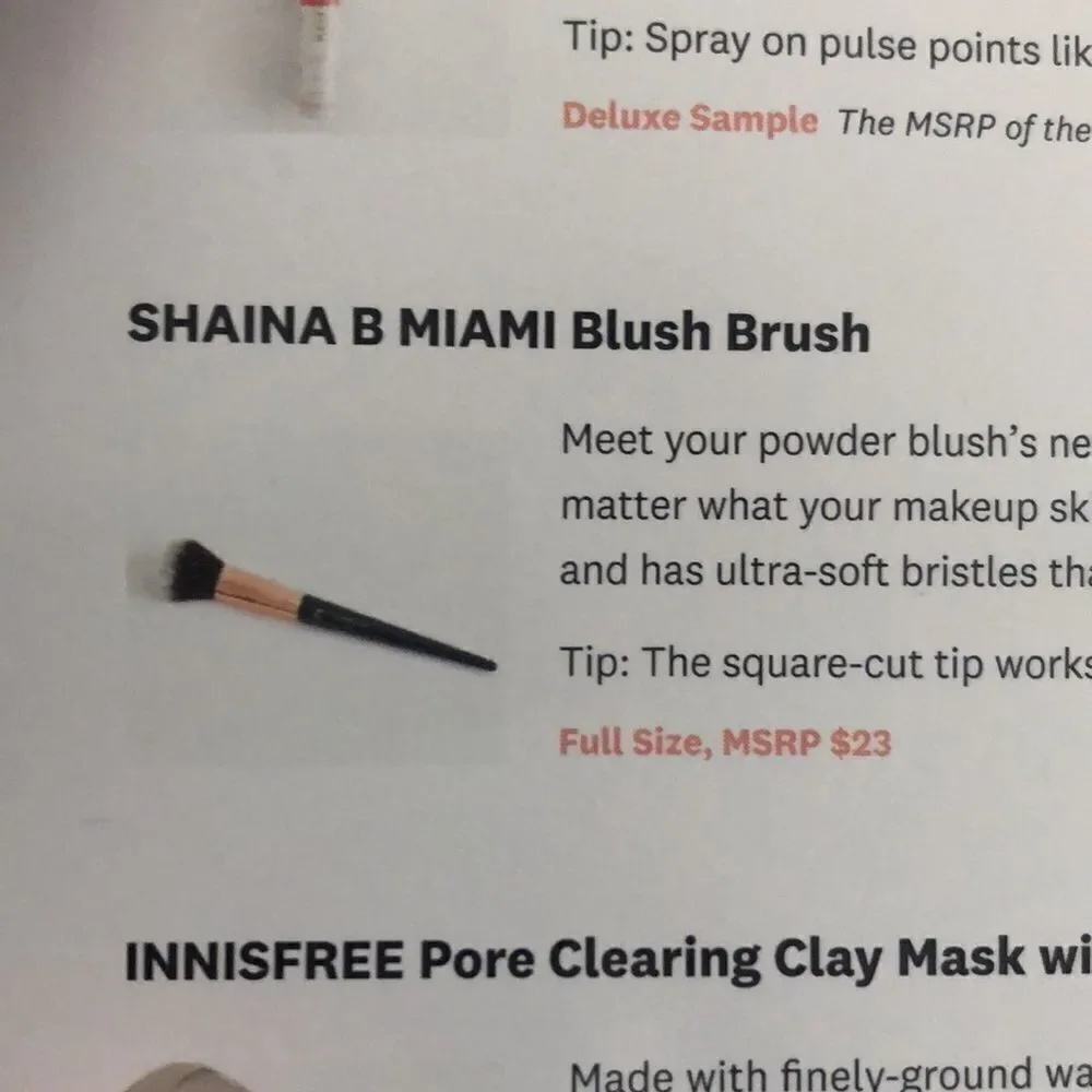 NWT- SHAINA B MIAMI Blush Brush